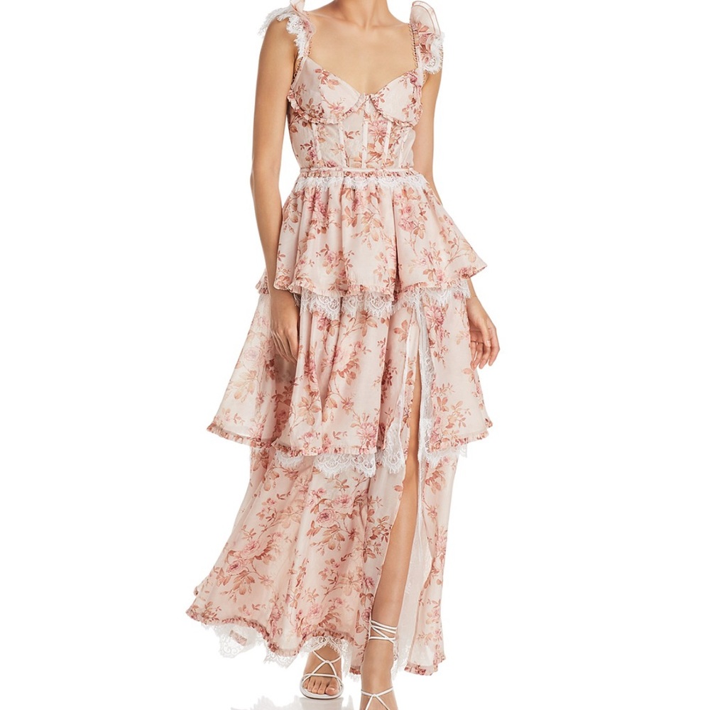 V. Chapman Jolie Rose Print Dress - Picture 8 of 8
